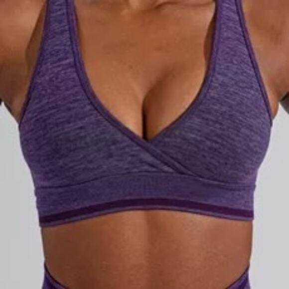 BBL BuffBunny Lift Seamless Reversible Sports Bra Eggplant Purple M 36 A B C - Picture 2 of 13